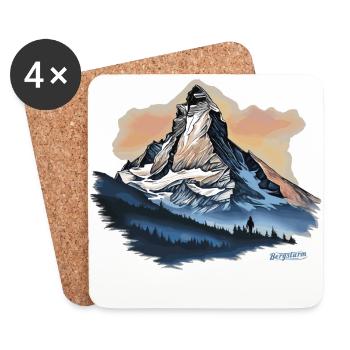 Boutique en ligne de souvenirs du Cervin - Dessous de verre (lot de 4) - blanc - Devant
