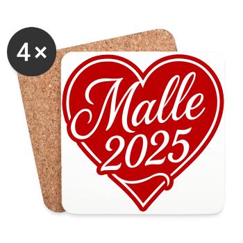 Malle 2025 Amour du cœur - Dessous de verre (lot de 4) - blanc - Devant