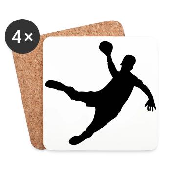 raohandball9black - Dessous de verre (lot de 4) - blanc - Devant