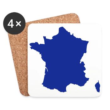 Frankreich - Untersetzer (4er-Set) - Weiß - Vorne