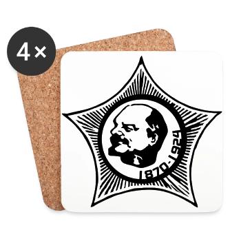Lenin - Untersetzer (4er-Set) - Weiß - Vorne