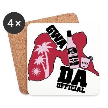gwada official crs (v.2) - Dessous de verre (lot de 4) - blanc - Devant