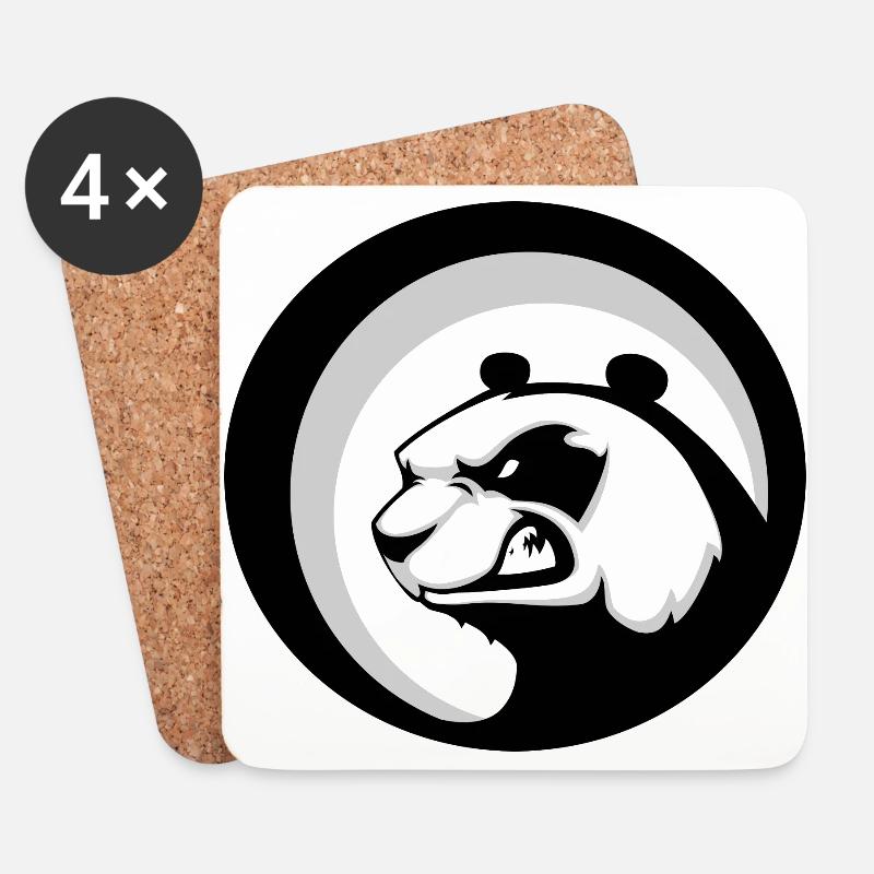 Grim Panda Sessions Logo - Untersetzer (4er-Set) - Weiß