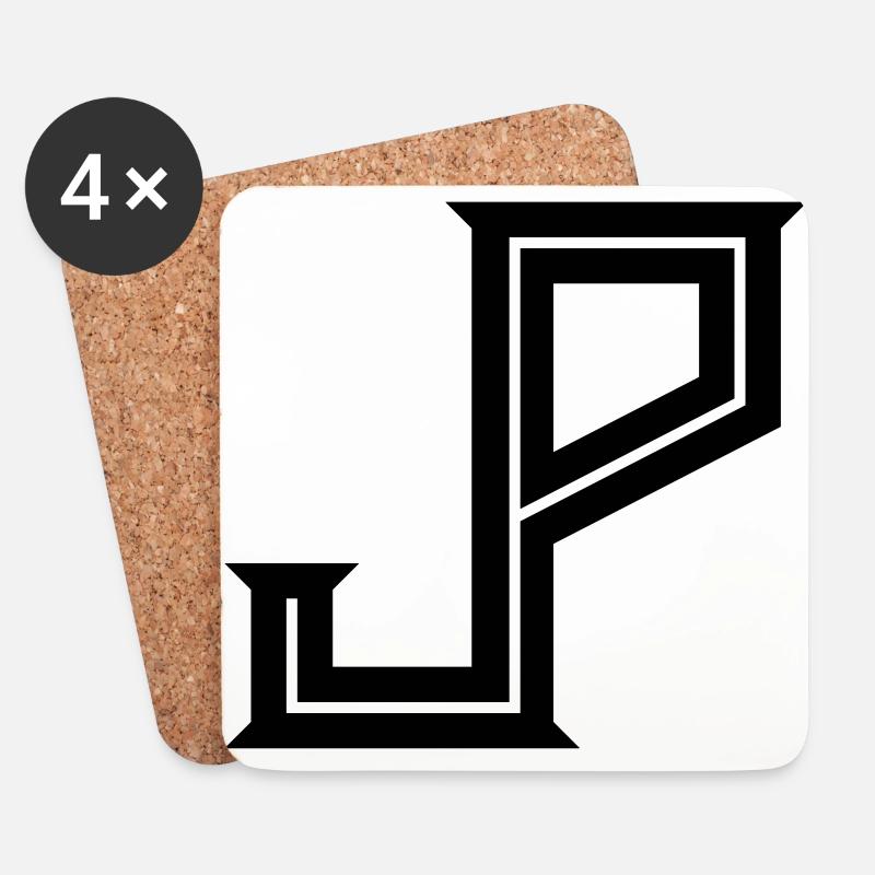 JP - Judy Punch Logo - Untersetzer (4er-Set) - Weiß