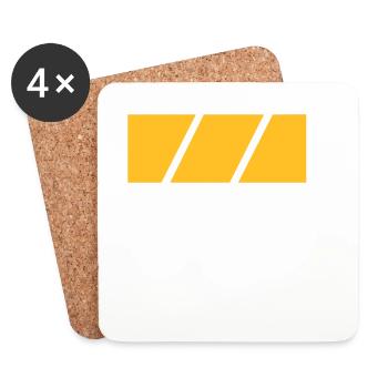I Am Fully Charged! - Coasters (set of 4) - white - Front
