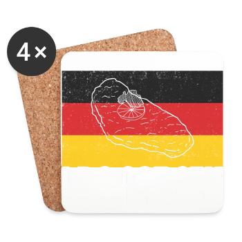 I do not give a Schnitzel T-Shirt - Untersetzer (4er-Set) - Weiß - Vorne