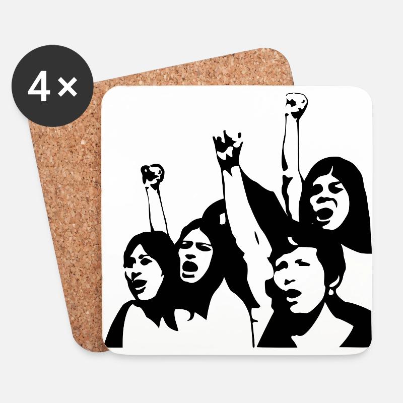 Protest - Untersetzer (4er-Set) - Weiß