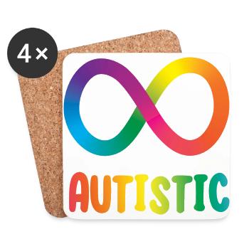 Autistic Infinity - Coasters (set of 4) - white - Front