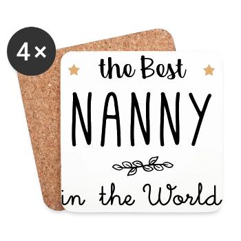 The best nanny in the world - Coasters (set of 4) - white - Front