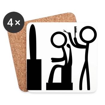 Friseur aus Leidenschaft - Untersetzer (4er-Set) - Weiß - Vorne