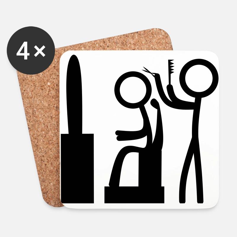 Friseur aus Leidenschaft - Untersetzer (4er-Set) - Weiß