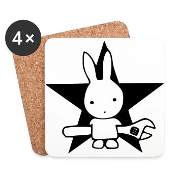 Bunny KFZ - Untersetzer (4er-Set) - Weiß - Vorne