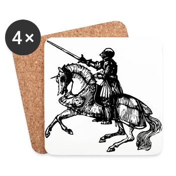 épée épée de chevalier chevalier armor117 - Dessous de verre (lot de 4) - blanc - Devant