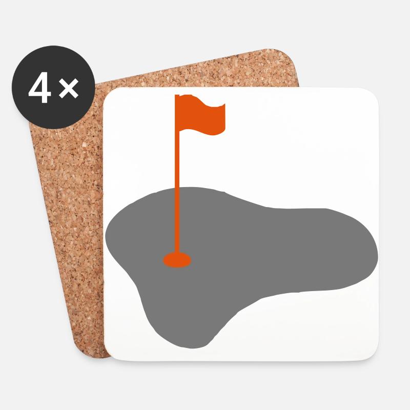 Golf - Untersetzer (4er-Set) - Weiß