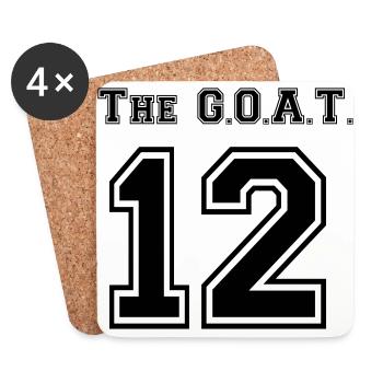 The GOAT 12 - Coasters (set of 4) - white - Front