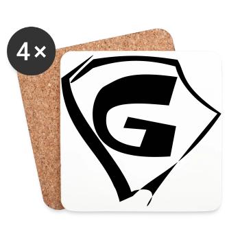 Emblem G logo - Coasters (set of 4) - white - Front