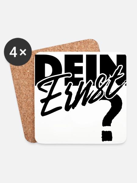 Dein Ernst? Not your Ernst / Nicht dein Ernst - Untersetzer (4er-Set) - Weiß