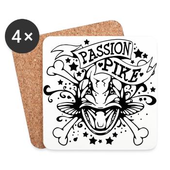 PASSION PIKE - Untersetzer (4er-Set) - Weiß - Vorne