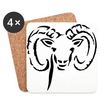 Aries - Coasters (set of 4) - white - Front