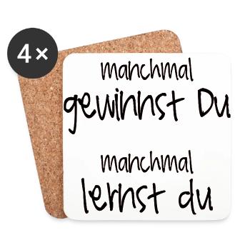Sometimes you win, sometimes you learn. - Coasters (set of 4) - white - Front