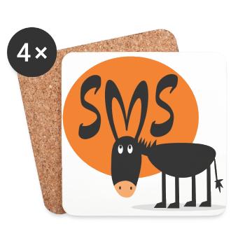 SMS Jackass - Untersetzer (4er-Set) - Weiß - Vorne