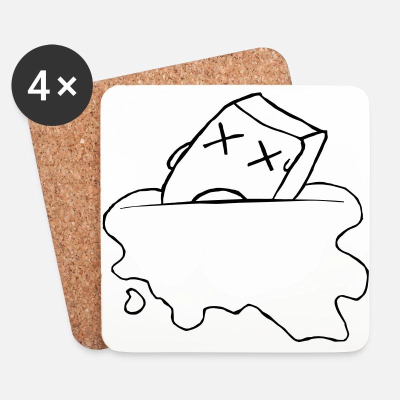 Eiswürfel - Untersetzer (4er-Set) - Weiß