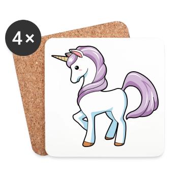 unicorn - Dessous de verre (lot de 4) - blanc - Devant