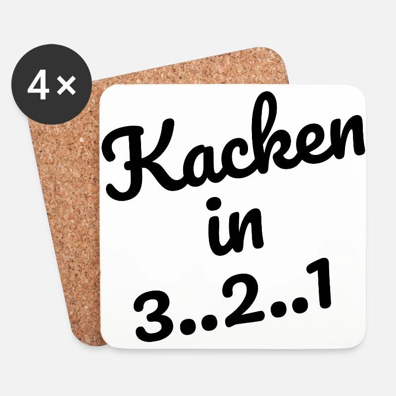 Tasse Büro - Untersetzer (4er-Set) - Weiß