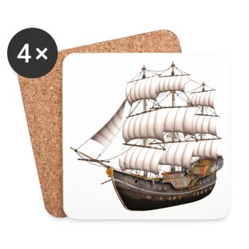Envoyer - Dessous de verre (lot de 4) - blanc - Devant