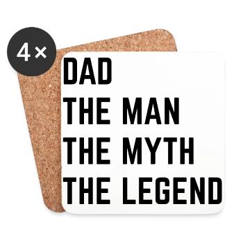 Dad - Coasters (set of 4) - white - Front