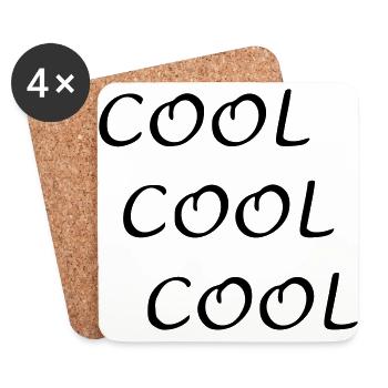 cool - Dessous de verre (lot de 4) - blanc - Devant