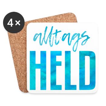Alltags Held - Untersetzer (4er-Set) - Weiß - Vorne