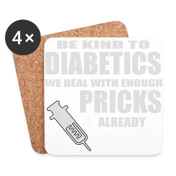 diabetics - Coasters (set of 4) - white - Front