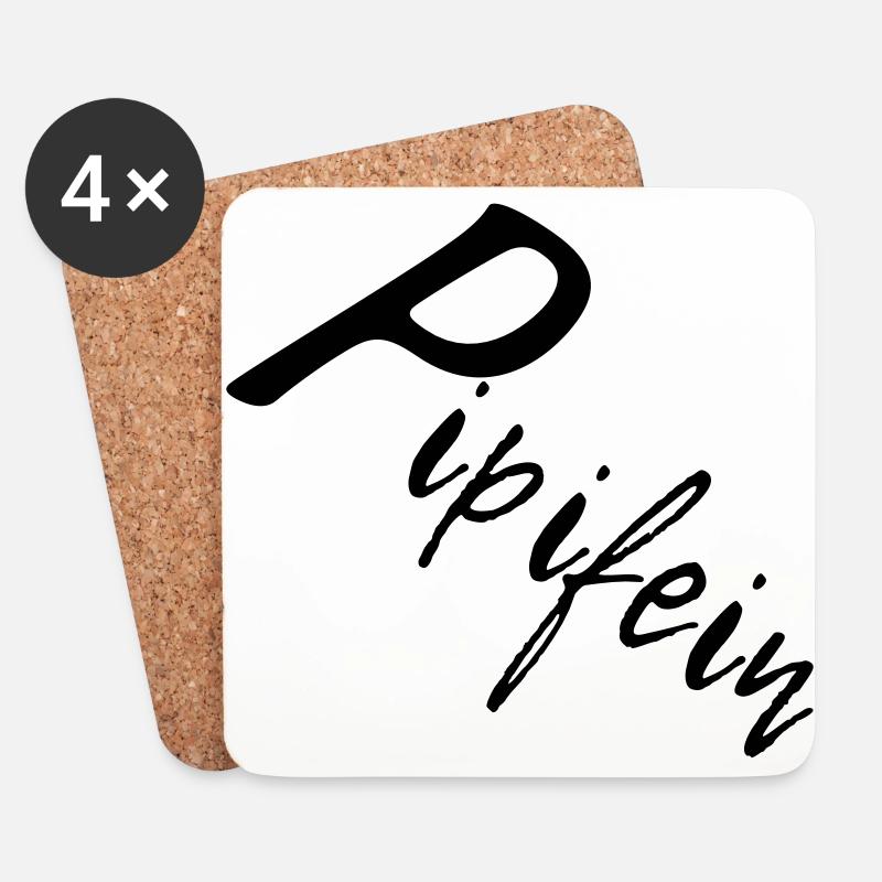 Pipifein - Untersetzer (4er-Set) - Weiß