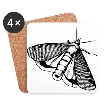 Schmetterling Falter Insekt - Untersetzer (4er-Set) - Weiß - Vorne