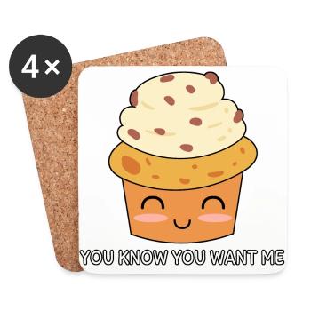You Know You Want Me - Untersetzer (4er-Set) - Weiß - Vorne