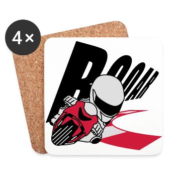 MOTO GP ROAR - Coasters (set of 4) - white - Front