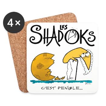 Ancêtre Shadoks - Dessous de verre (lot de 4) - blanc - Devant