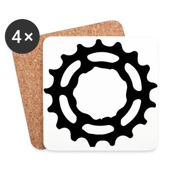 Pignon de vitesse pour le vélo montagne-vitesses 1 - Dessous de verre (lot de 4) - blanc - Devant