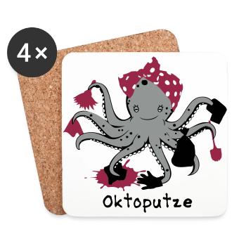 Oktoputze - Coasters (set of 4) - white - Front