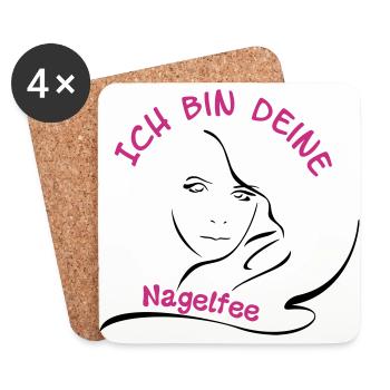Ich bin deine Nagelfee - Untersetzer (4er-Set) - Weiß - Vorne