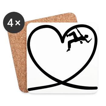 I love climbing - Coasters (set of 4) - white - Front