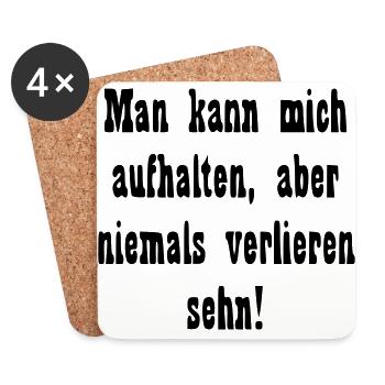 Motivation Spruch Business Sport - Untersetzer (4er-Set) - Weiß - Vorne