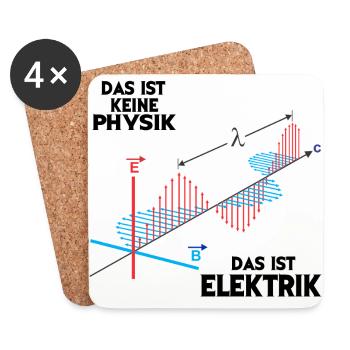 Elektrik Elektriker Handwerk Handwerker Physik - Untersetzer (4er-Set) - Weiß - Vorne