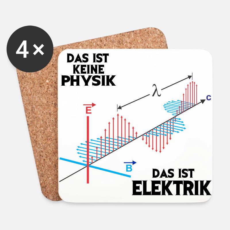 Elektrik Elektriker Handwerk Handwerker Physik - Untersetzer (4er-Set) - Weiß