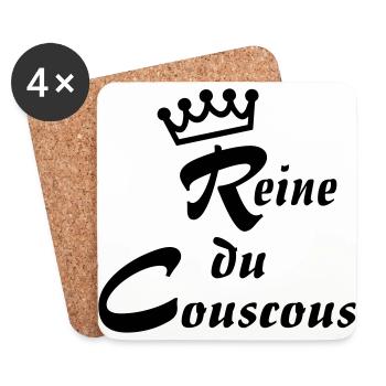 Reine du couscous - Untersetzer (4er-Set) - Weiß - Vorne