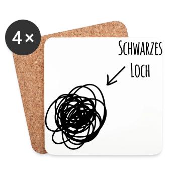 Schwarzes Loch 1c - Untersetzer (4er-Set) - Weiß - Vorne