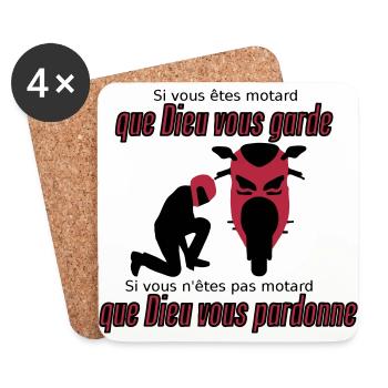 Que Dieu vous pardonne - Dessous de verre (lot de 4) - blanc - Devant