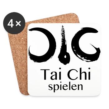 Tai Chi Spielen - Logo Black - Untersetzer (4er-Set) - Weiß - Vorne