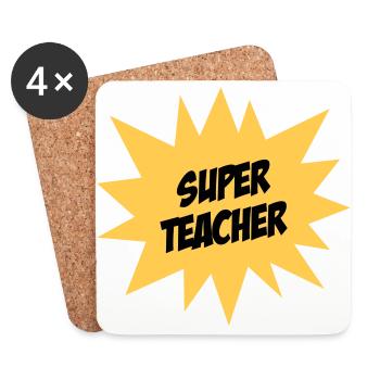 Teacher / School / Professor / Ecole / Schule - Coasters (set of 4) - white - Front
